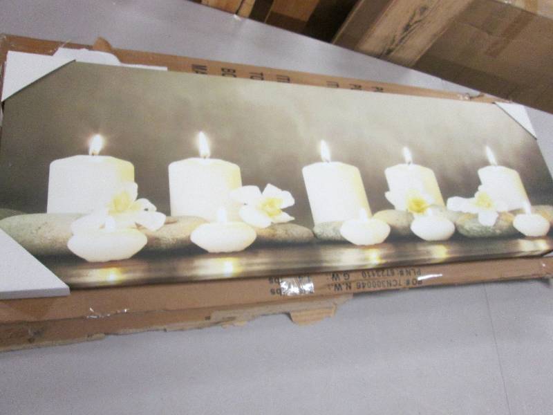 Lit Candle Wall Art 12 x35.5 inches...