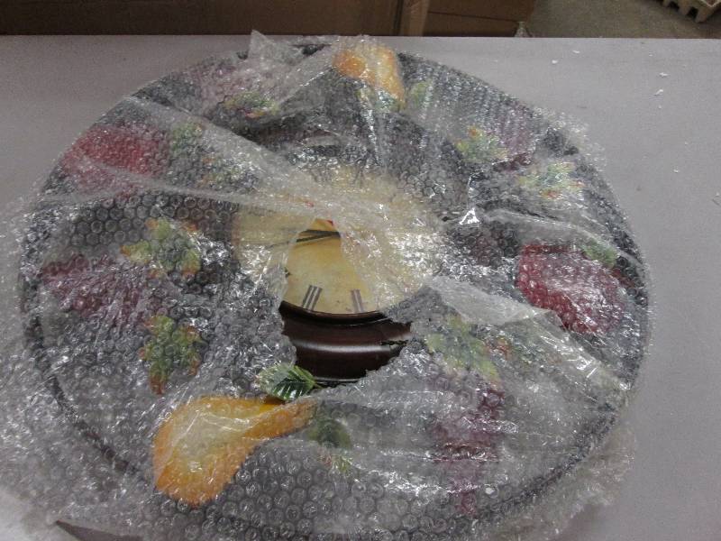 Oversized Metal Fruit Clock open bo...