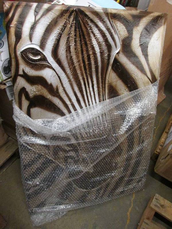 Zebra Painting On Canvas open box R...