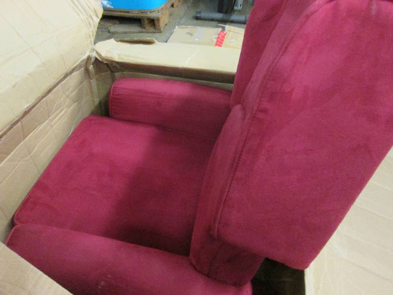 Microfiber Wingback Recliner Burgun...