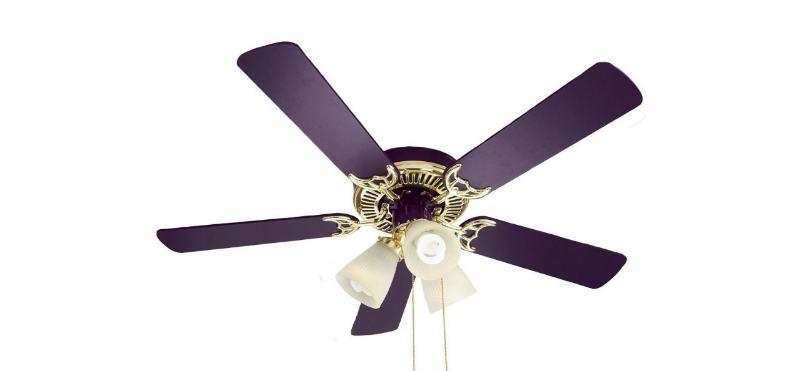 Goldtone Ceiling Fan with Reversibl...