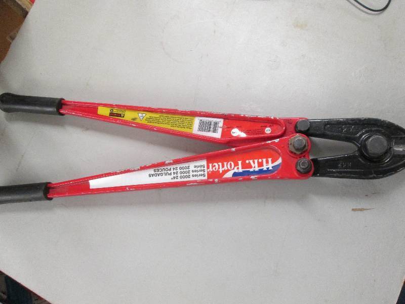 lot 28 image: used bolt cutter 24 38 M.H or 7...