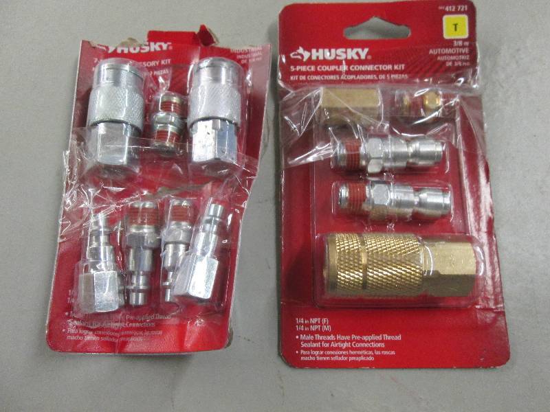lot 46 image: 2 husky air nozzle connector kits 1...