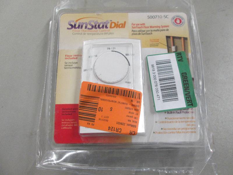 lot 63 image: 1 sun stat dial floor thermostat co...