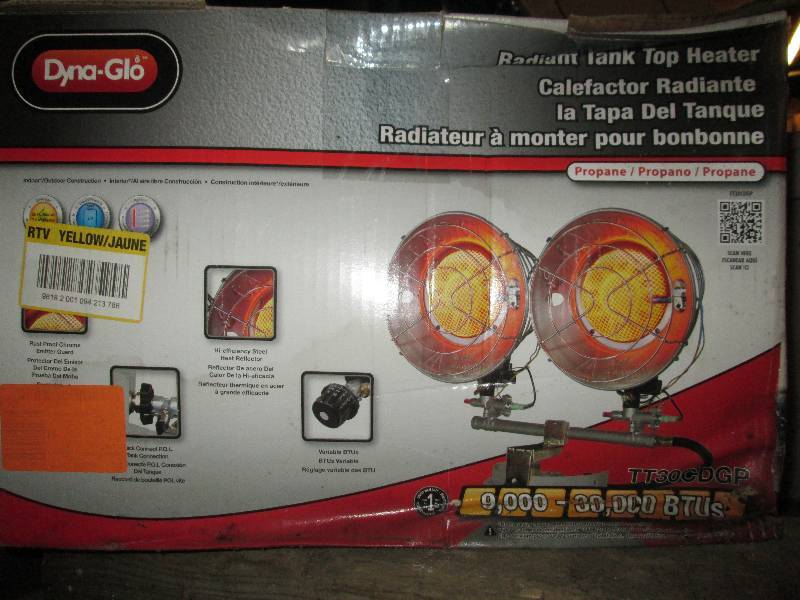 lot 463 image: dyna-glo radiant tank top heater 9,...