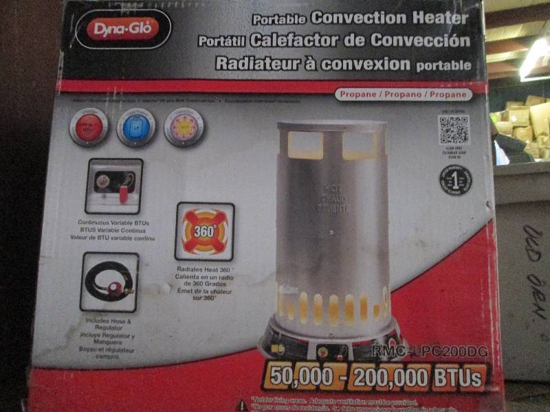 lot 464 image: dyna-glo portable convection heater...