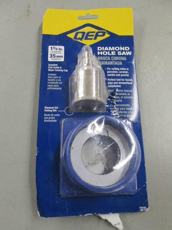 lot 75 image: diamond hole saw includes drill gui...