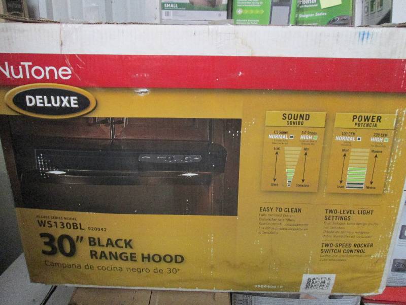 lot 476 image: nutone 30 black range hood allure ...
