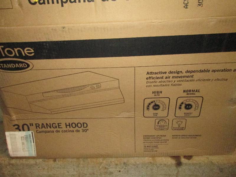 lot 489 image: nutone 30 range hood stainless ste...