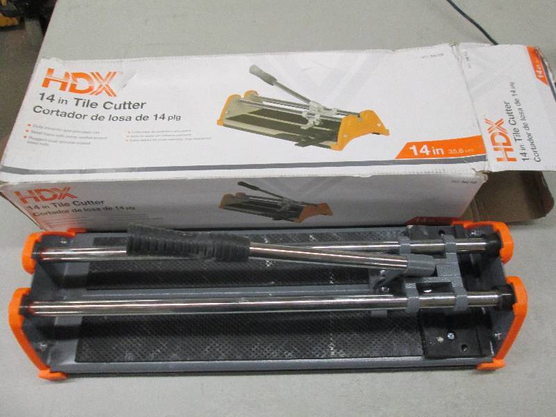 lot 93 image: 14 tile cutter used in box ...