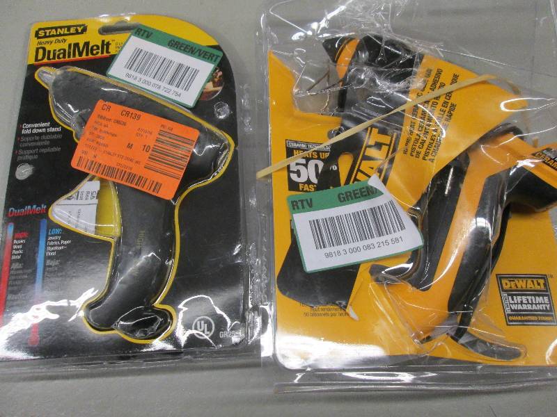 lot 119 image: 2 glue guns 1 dewalt  that has been...