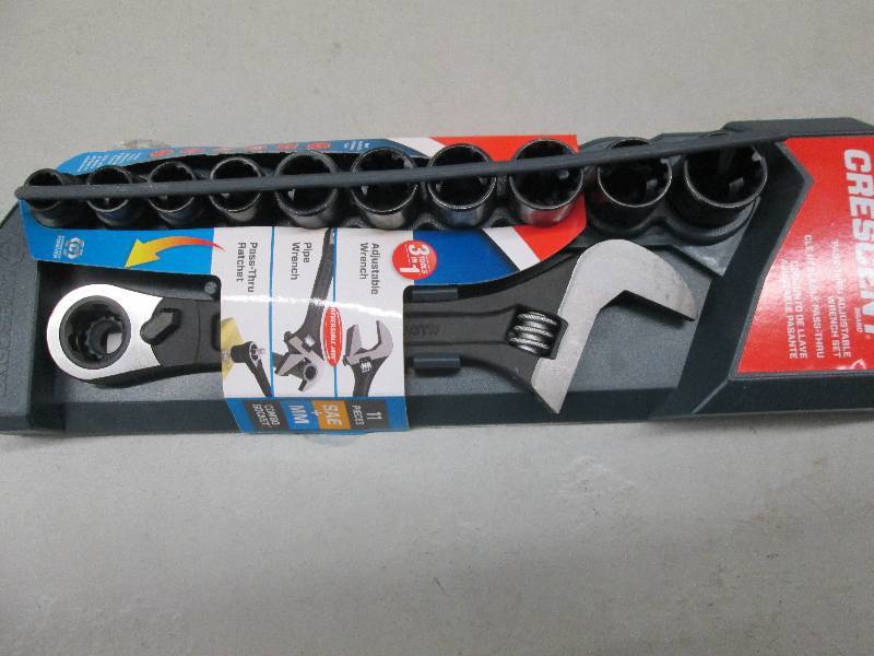 lot 120 image: Cresent 3 in 1 wrench and combo soc...