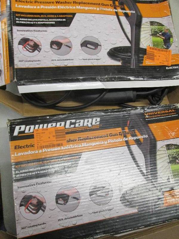 lot 130 image: 2 boxes of electric pressure washer...