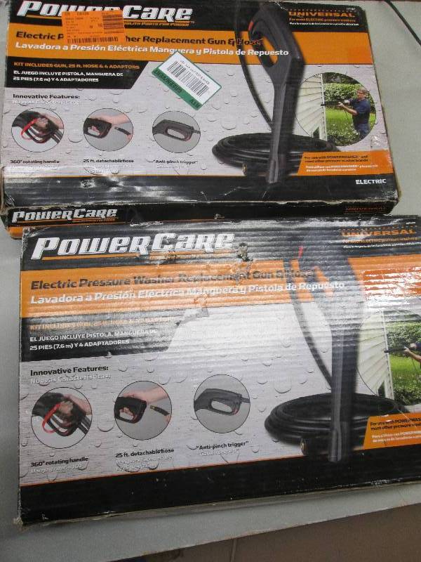 lot 132 image: 2 boxes of electric pressure washer...