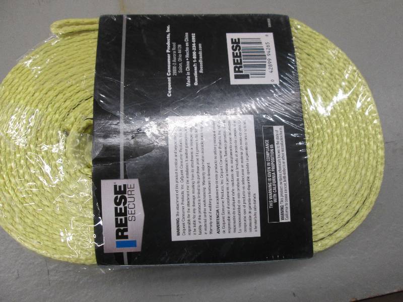 lot 174 image: Reese 30 foot yellow tow strap refl...