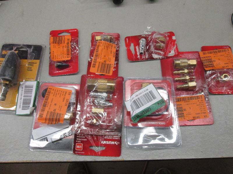 lot 178 image: lot of air hose ends and a dewalt t...