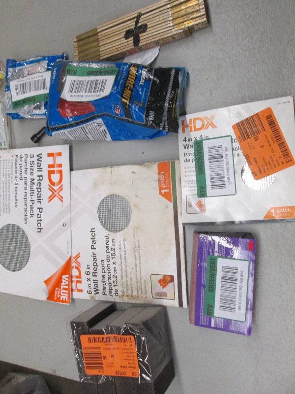 lot 191 image: 3 wall patchs , 4 packages of wire ...