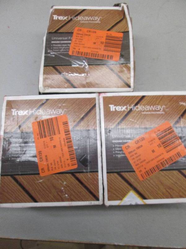 lot 215 image: 3 boxs of trex hideaway universal f...