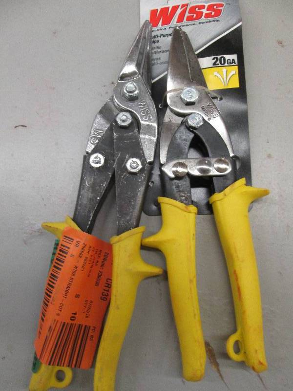 lot 221 image: 2 wiss multi purpose snips ...