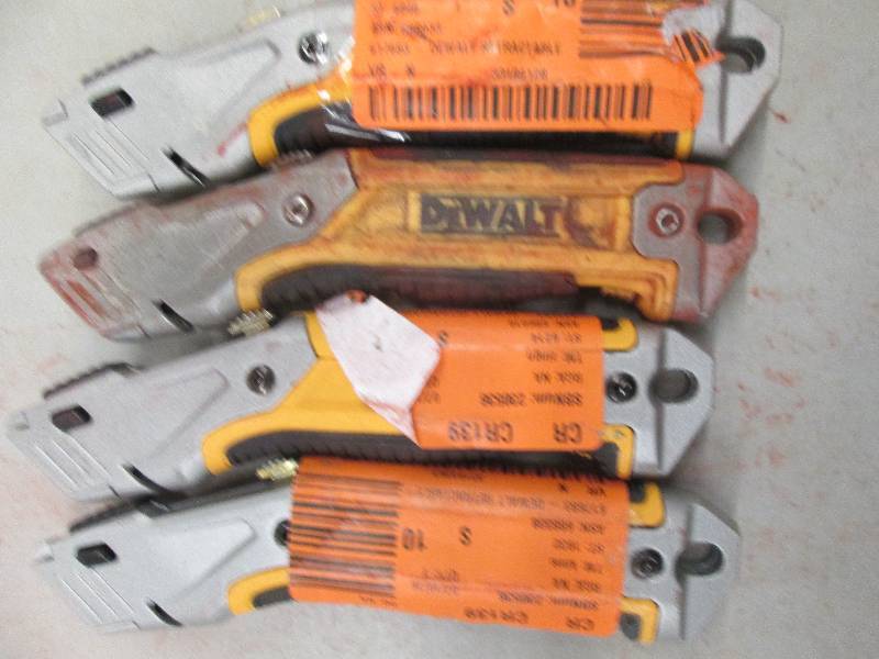 lot 241 image: 4 dewalt utility knifes ...