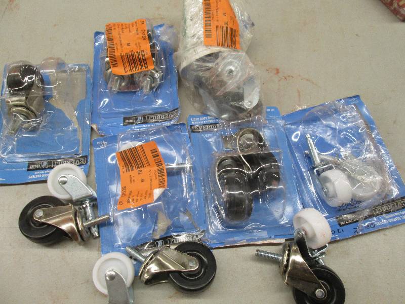 lot 254 image: lot of caster wheels and stem caste...