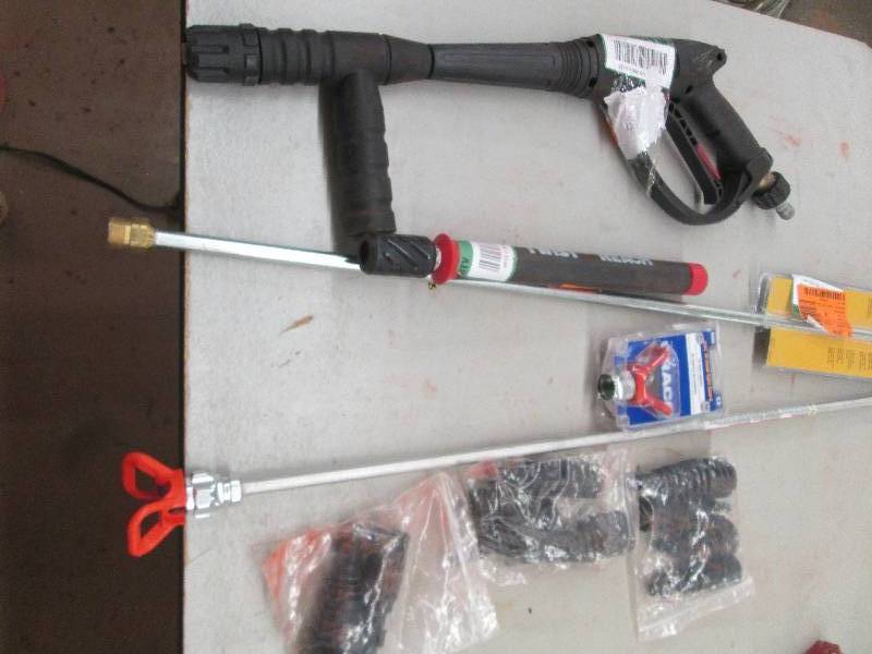 lot 259 image: lot of power washer stuff , quick t...
