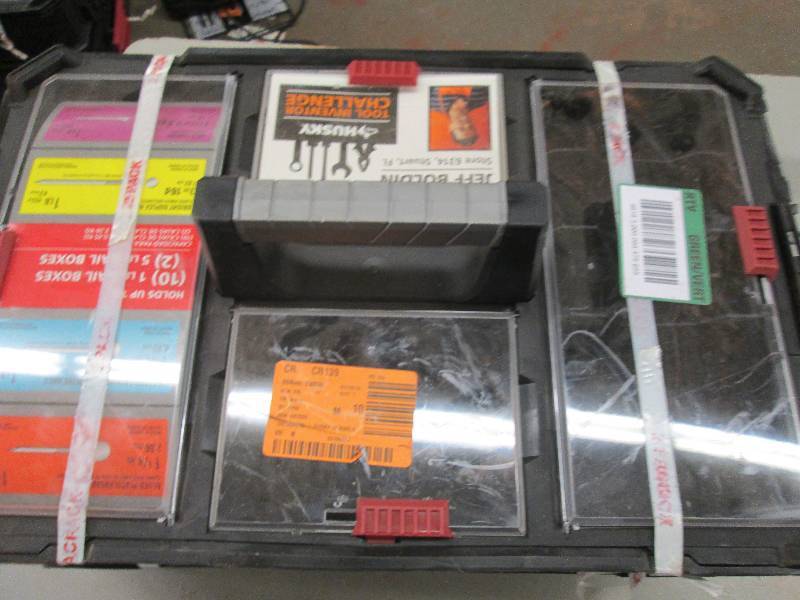 lot 298 image: husky 12 bins multi bin box 1 latch...