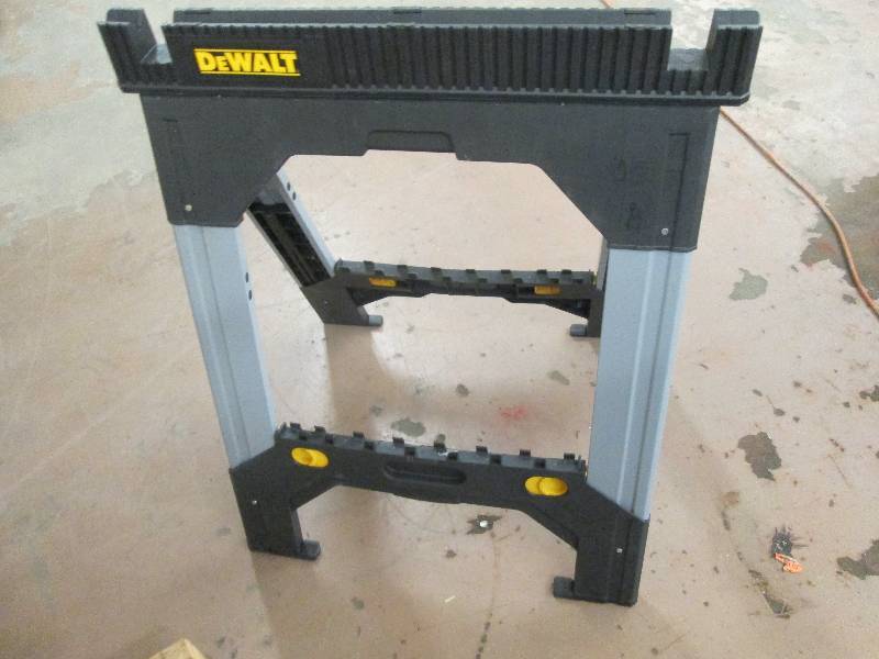lot 304 image: dewalt metal leg saw horse ...