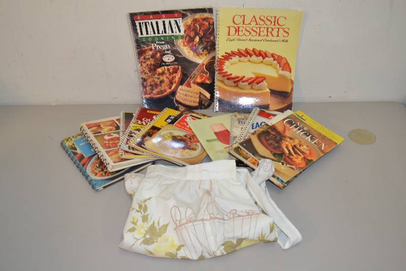 lot 16 image: Cook books & apron
