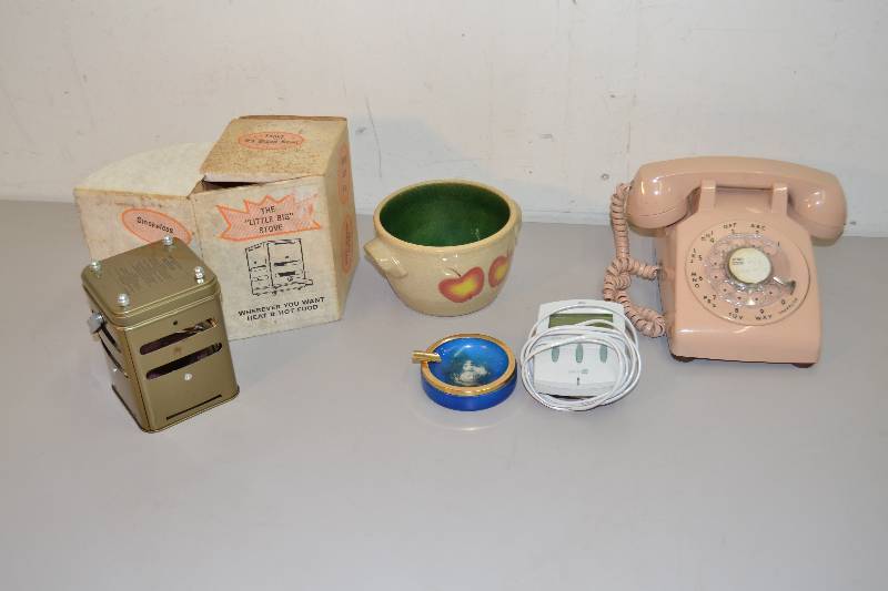 lot 23 image: bowl, Rotary phone