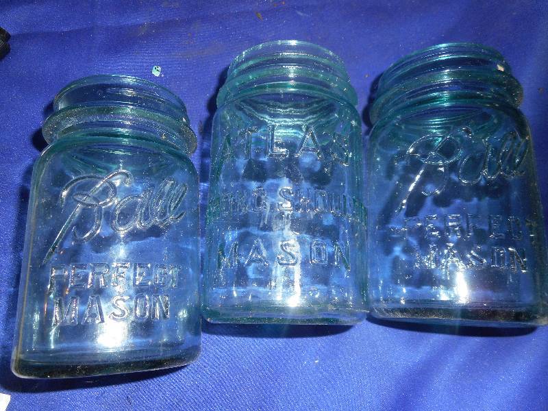 3 VINTAGE AND ATLAS AND BALL PINT JARS