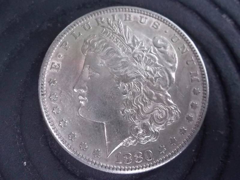 1880 S Morgan Silver Dollar AU-BU