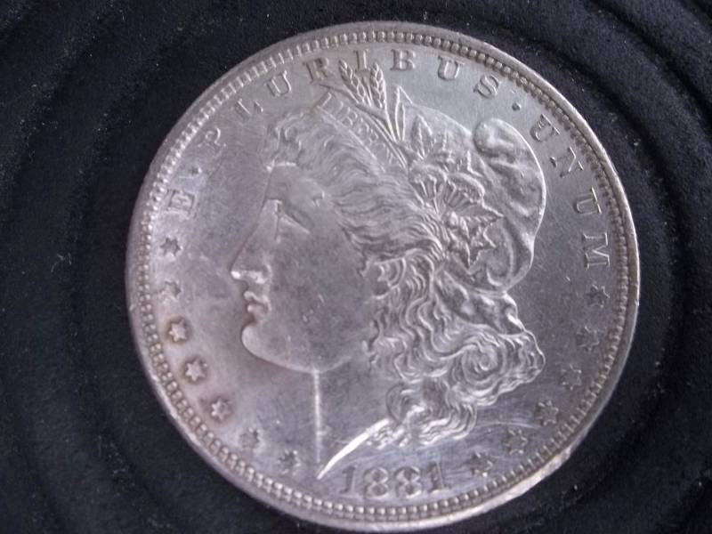 1881 S Morgan Silver Dollar AU-BU
