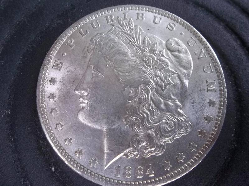 1884 O Morgan Silver Dollar AU-BU