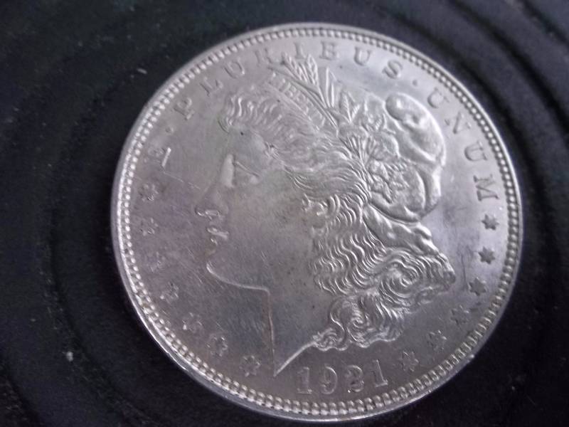 1921 D Morgan Silver Dollar AU