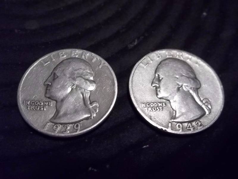 1939, 1942 S Washington Quarters
