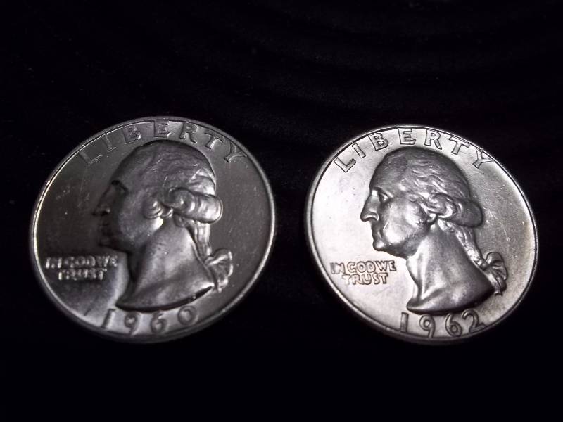 1960 D, 1962 D  Washington Quarters