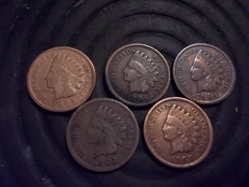 1903, 1904, 1905, 1906, 1907 Indian Head Cents