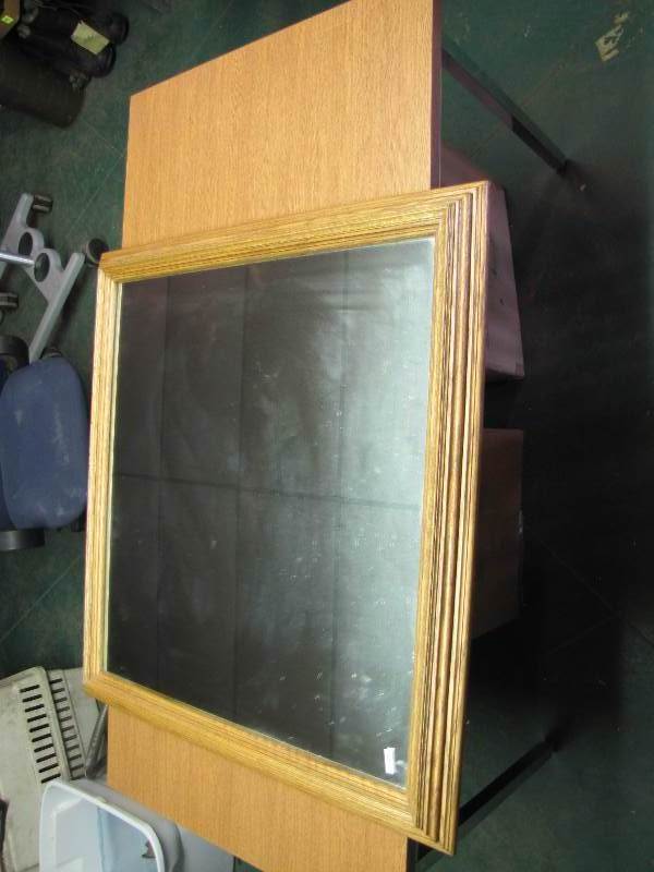 Huge Oak Framed Mirror