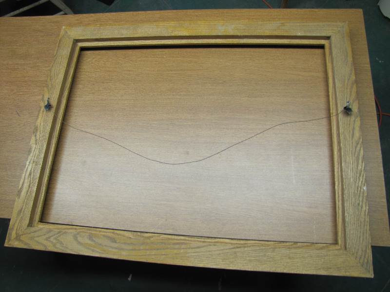 Oak Frame w wire hanger