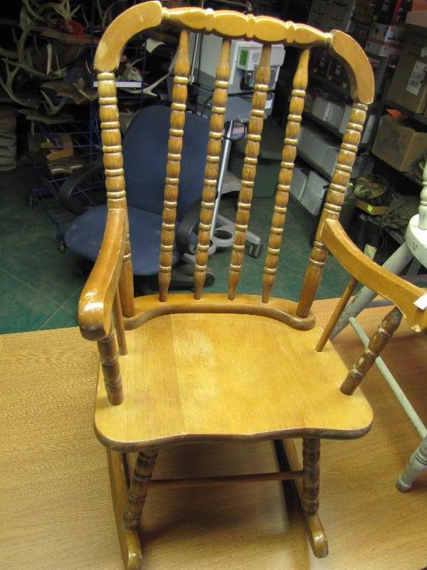 Childs Rocker & Vintage Barrel Chair