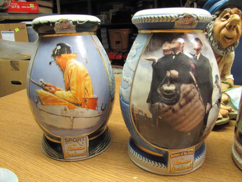 3 Miller High Life Steins - Goofy Sailor - T Pee Ashtray