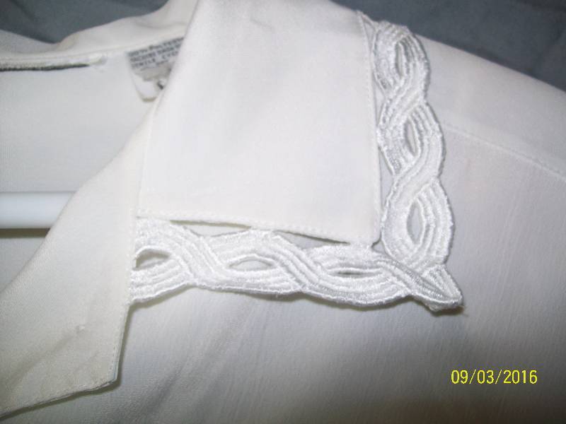 lot 23 image: Adult CostumePolyester White-ish ShirtBlouse.