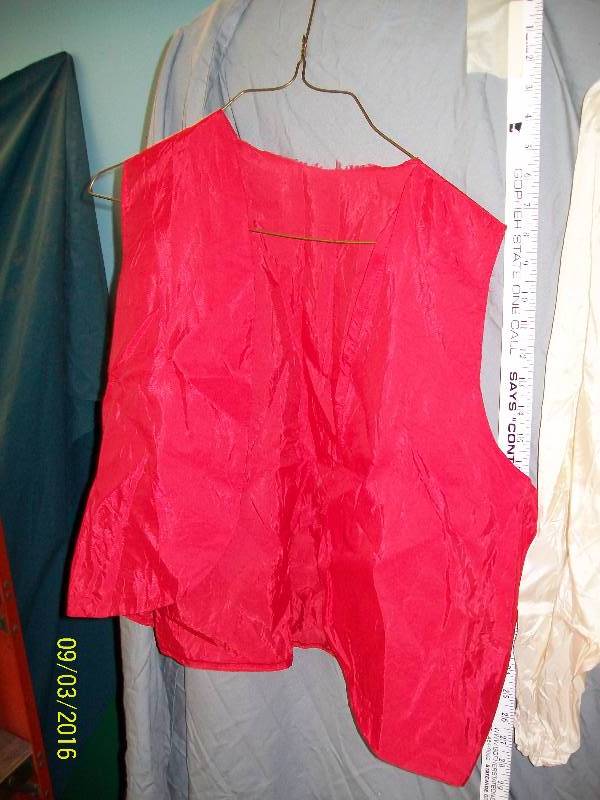 lot 30 image: Adult CostumePirate Shirt, Pants, Vest, Sash, Boot Covers.