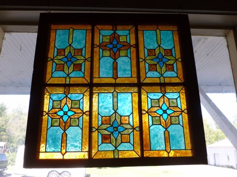 lot 151 image: Stain Glass Window