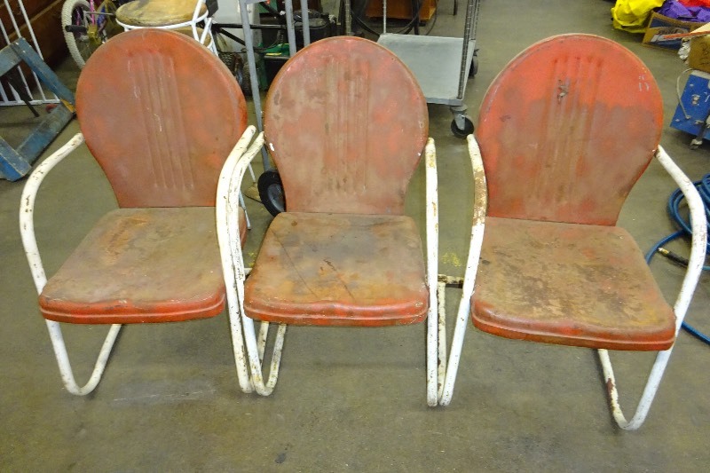 lot 40 image: Metal Chairs