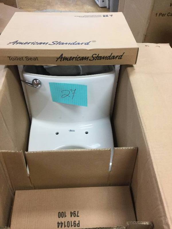 lot 27 image: American Standard 2403.128.020 Compact Cadet 3 FloWise Elongated Toilet in 1 Piece, White never used in original box