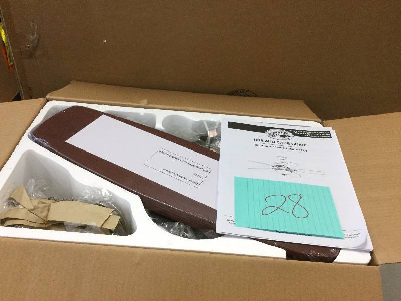 lot 28 image: Hampton Bay 52 in Southwind ceiling fan never used in original box