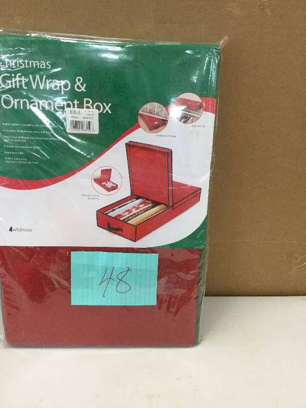 lot 48 image: Christmas Grift Wrap and Box Ornaments Box New in original pkg
