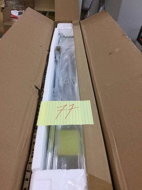 lot 77 image: Pegasus 48 in. x 31 in. Recessed or Surface Mount Medicine Cabinet in original box New